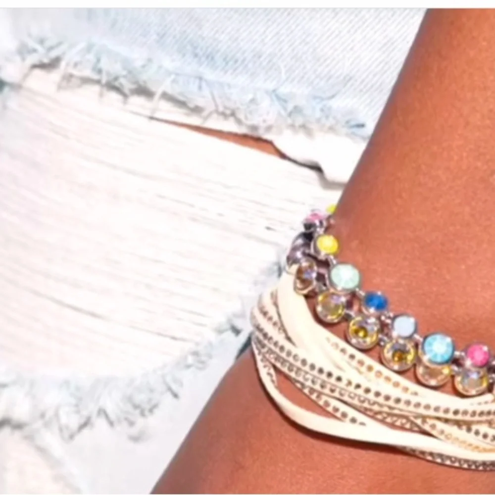Touchstone Crystal by Swarovski ALL AROUND colorful bracelet BNIB